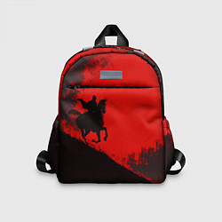 Детский рюкзак Лошадь скачет на красном фоне, цвет: 3D-принт