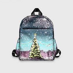 Детский рюкзак Москва - новогодний салют, цвет: 3D-принт