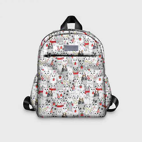 Детский рюкзак Новогодние котики / 3D-принт – фото 1