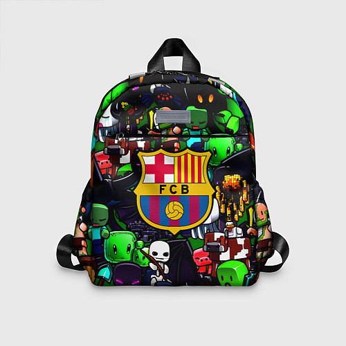 Детский рюкзак Minecraft x barcelona fc / 3D-принт – фото 1