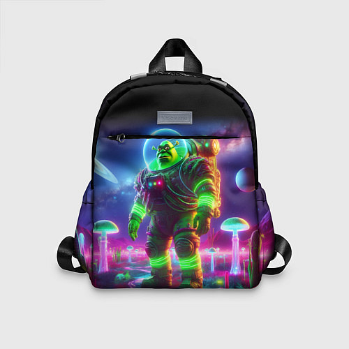 Детский рюкзак Космонавт Шрук в неоновом скафандре на загадочной / 3D-принт – фото 1