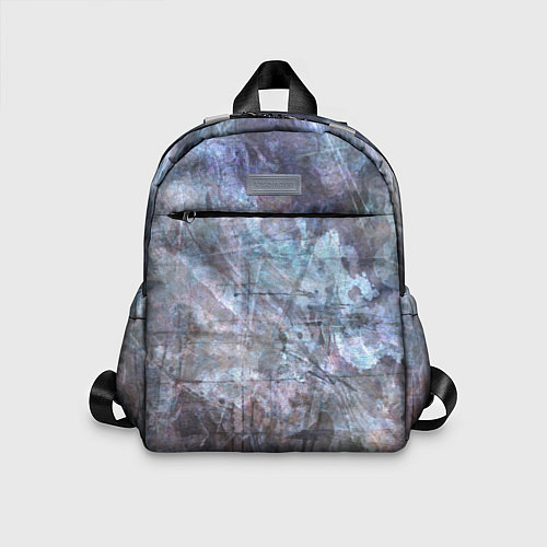 Детский рюкзак Абстракция - gray-blue hurricane / 3D-принт – фото 1