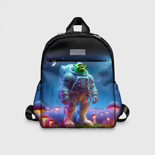 Детский рюкзак Шрек бравый космонавт - неоновое свечение / 3D-принт – фото 1