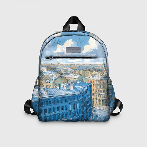 Детский рюкзак Зимний утренний Питер / 3D-принт – фото 1