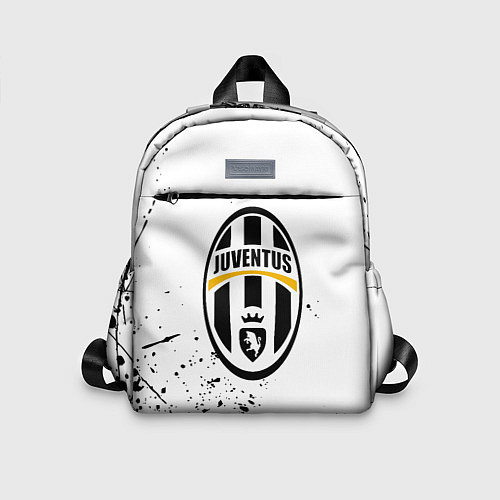Детский рюкзак Ювентус черные краски всплеск / 3D-принт – фото 1