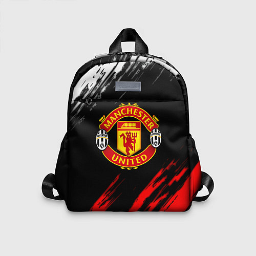 Детский рюкзак Манчестер Юнайтед x Ювентус краски / 3D-принт – фото 1
