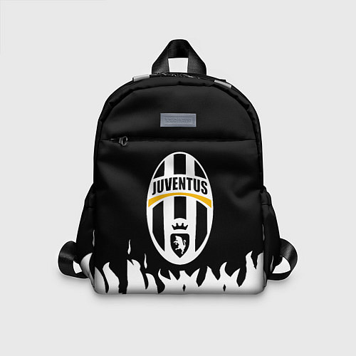 Детский рюкзак Ювентус белый огонь текстура / 3D-принт – фото 1