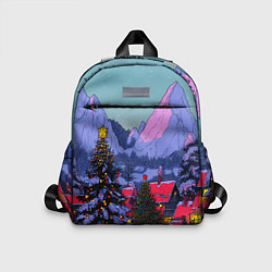 Детский рюкзак Новогодние елки в горном городке