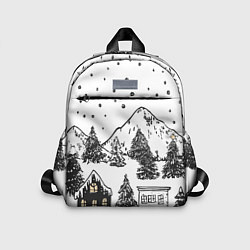 Детский рюкзак Заснеженный черно-белый город