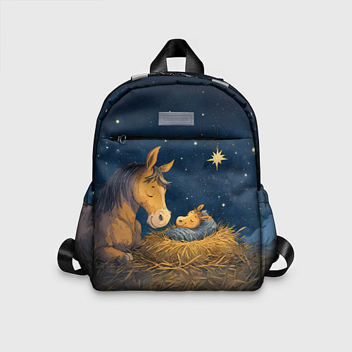 Детский рюкзак Лошадка спит с жеребенком / 3D-принт – фото 1