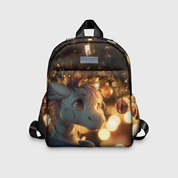 Детский рюкзак Лошадка под новогодней елкой, цвет: 3D-принт