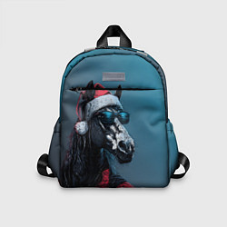 Детский рюкзак Лошадь в новогоднем стиле