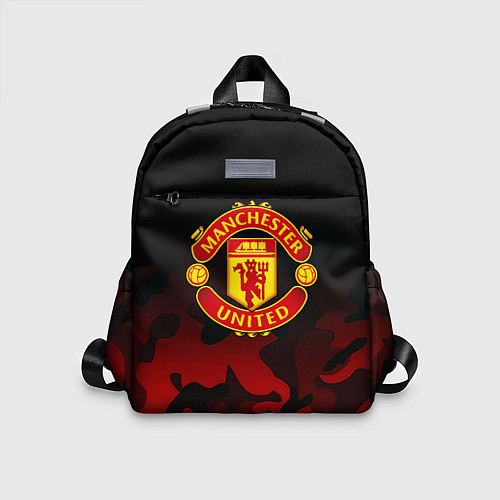 Детский рюкзак Манчестер Юнайтед камуфляж текстура / 3D-принт – фото 1