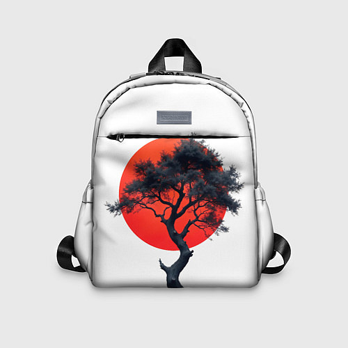 Детский рюкзак Японское дерево и солнце / 3D-принт – фото 1