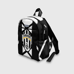 Детский рюкзак Ювентус геометрия полосы линии, цвет: 3D-принт — фото 2