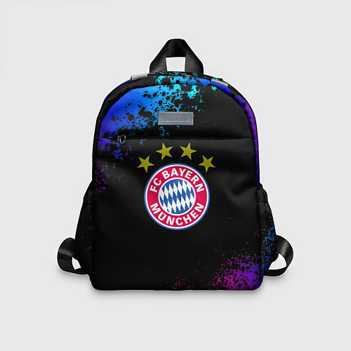 Детский рюкзак Бавария Мюнхен краски неон градиент / 3D-принт – фото 1