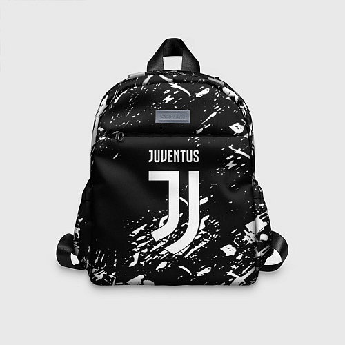 Детский рюкзак Juventus белые штрихи красок / 3D-принт – фото 1