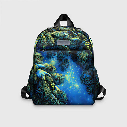 Детский рюкзак Новогодние ветки елки / 3D-принт – фото 1