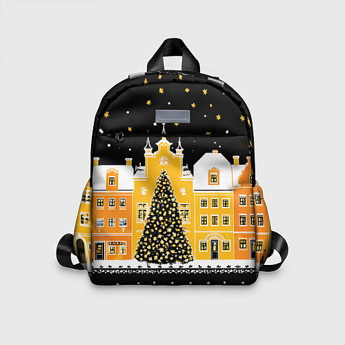 Детский рюкзак Новогодняя ночь в городе / 3D-принт – фото 1
