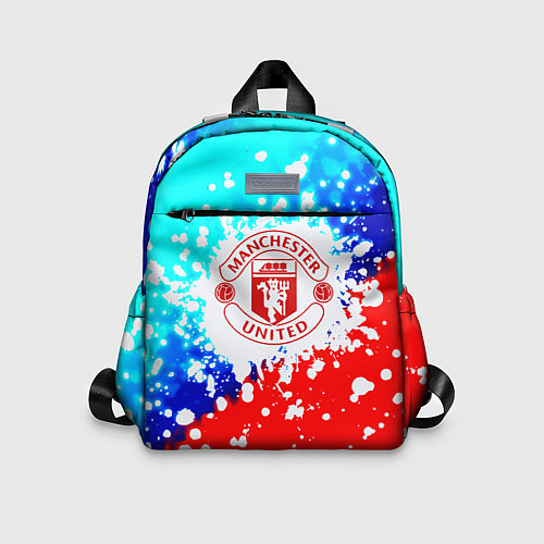 Детский рюкзак Манчестер Юнайтед неон / 3D-принт – фото 1