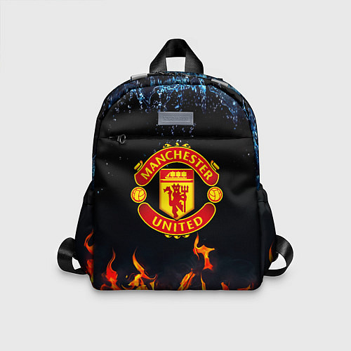 Детский рюкзак Манчестер Юнайтед лёд и огонь / 3D-принт – фото 1