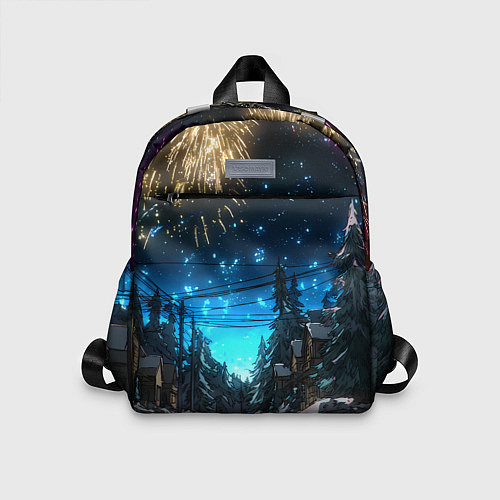 Детский рюкзак Салют в новогоднюю ночь / 3D-принт – фото 1