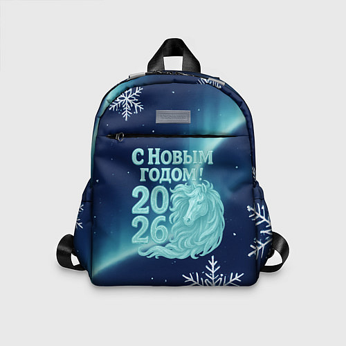 Детский рюкзак С новым годом 2026 - лошадь / 3D-принт – фото 1