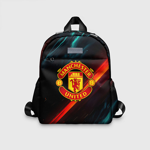 Детский рюкзак Манчестер Юнайтед абстракция / 3D-принт – фото 1