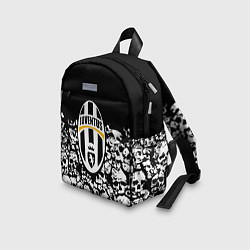 Детский рюкзак Ювентус черно белые черепа, цвет: 3D-принт — фото 2