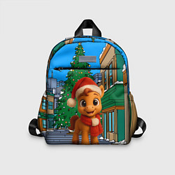 Детский рюкзак Новогодняя лошадка и елка