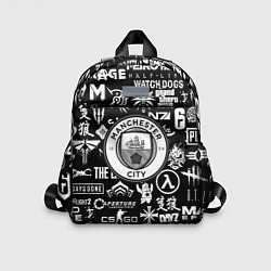 Детский рюкзак Манчестер сити логотипы игр, цвет: 3D-принт