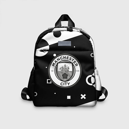 Детский рюкзак Манчестер сити геометрия блэк / 3D-принт – фото 1