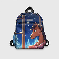 Детский рюкзак Лошадка зимней звездной ночью