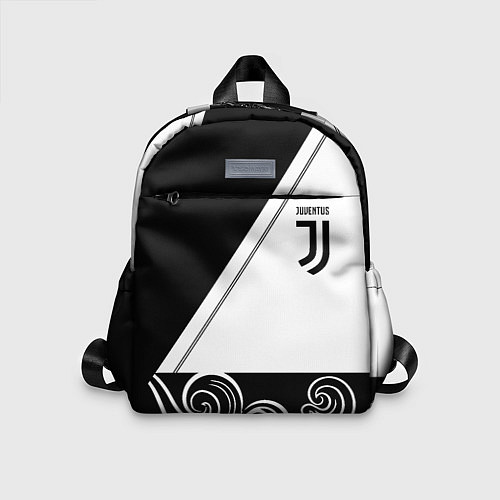 Детский рюкзак Ювентус геометрия полосы текстура / 3D-принт – фото 1
