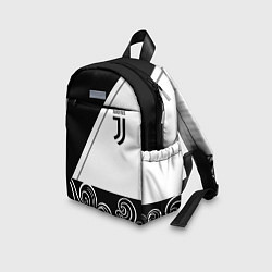 Детский рюкзак Ювентус геометрия полосы текстура, цвет: 3D-принт — фото 2