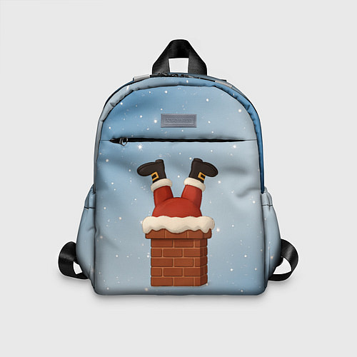 Детский рюкзак Санта торчит из трубы / 3D-принт – фото 1