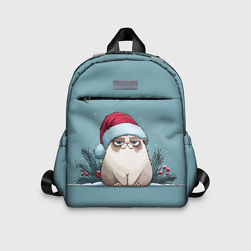 Детский рюкзак Мем котик - Новый год / 3D-принт – фото 1