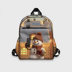 Детский рюкзак Снеговик с глинтвейном делает селфи