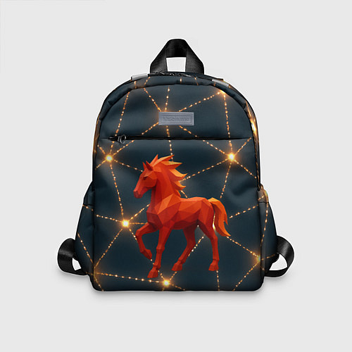 Детский рюкзак Объемная геометрическая лошадка 2026 / 3D-принт – фото 1