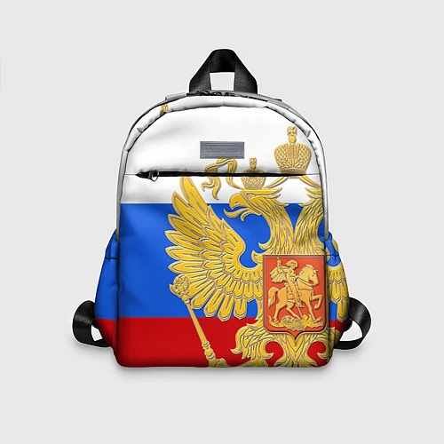 Детский рюкзак Герб России: триколор / 3D-принт – фото 1