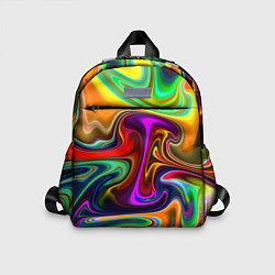 Детский рюкзак Неоновые разводы, цвет: 3D-принт