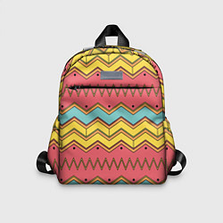 Детский рюкзак Цветные зигзаги, цвет: 3D-принт