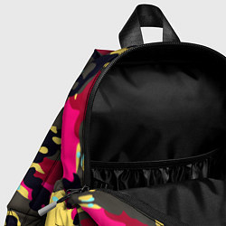 Детский рюкзак Камуфляж: желтый/черный/розовый, цвет: 3D-принт — фото 2