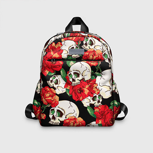 Детский рюкзак Черепки и розы / 3D-принт – фото 1
