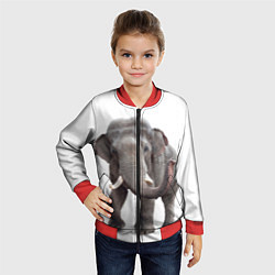 Бомбер детский Большой слон, цвет: 3D-красный — фото 2
