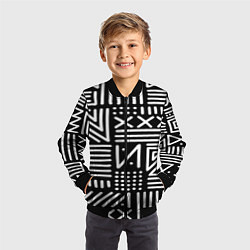 Бомбер детский Pattern, цвет: 3D-черный — фото 2