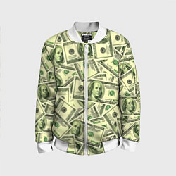 Бомбер детский Benjamin Franklin, цвет: 3D-белый