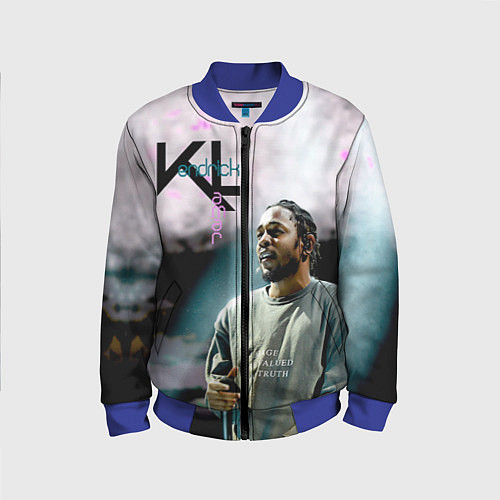 Детский бомбер KL: Kendrick Lamar / 3D-Синий – фото 1