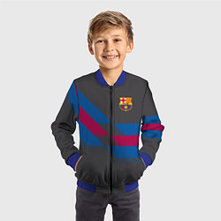 Бомбер детский Barcelona FC: Dark style, цвет: 3D-синий — фото 2