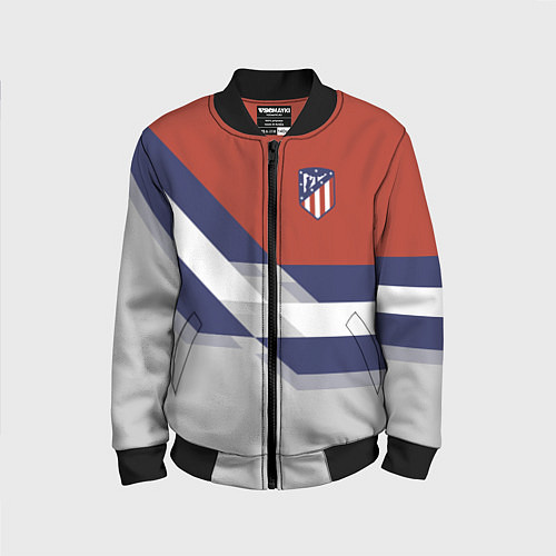 Детский бомбер Atletico FC: Grey style / 3D-Черный – фото 1